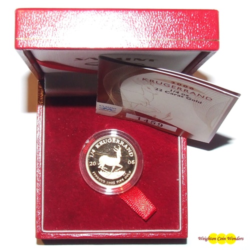 2006 Gold Proof 1/4oz KRUGERRAND